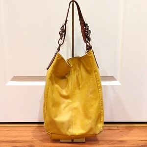 Tano Yellow Hobo Shoulder Bag Purse With Beautiful Hardware